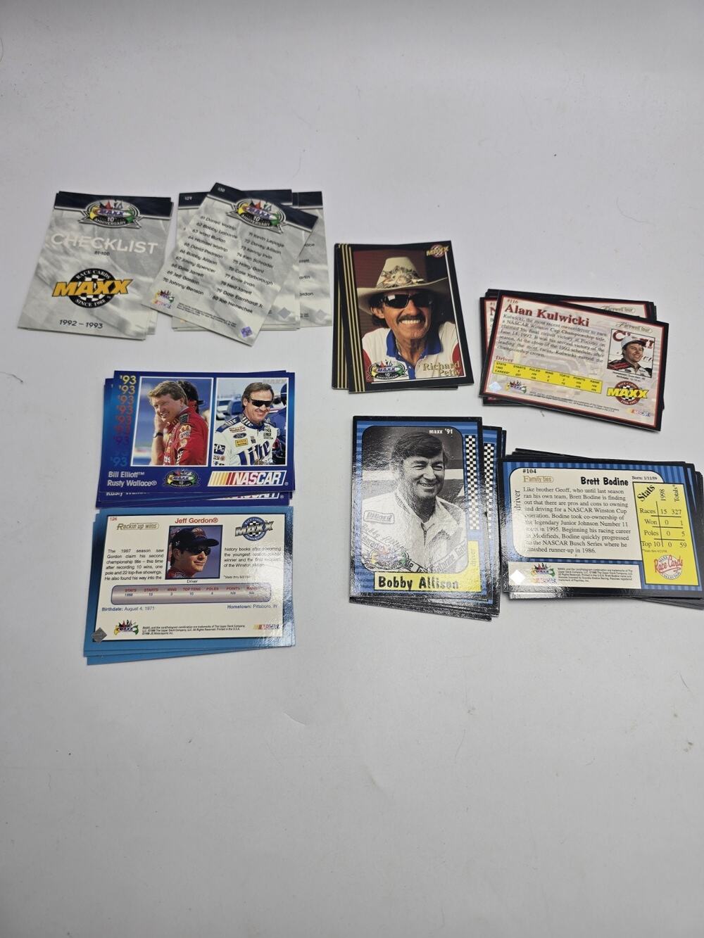 1991 1993 MAXX Racing Cards Nascar
